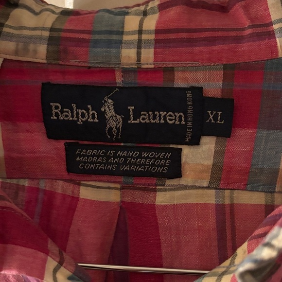 Ralph Lauren Men's Plaid Button Down Shirt XL Classic - Picture 2 of 7